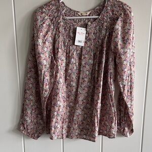 Lucky Brand Pink Floral Blouse